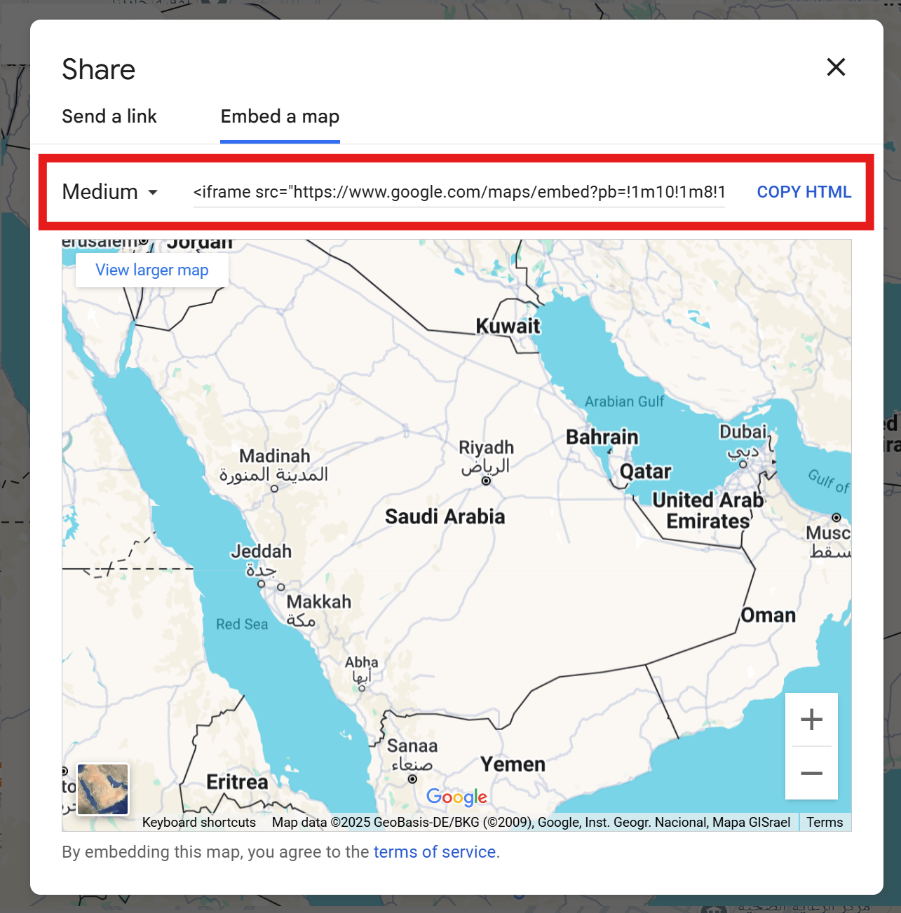 Map - Google Maps Embed URL