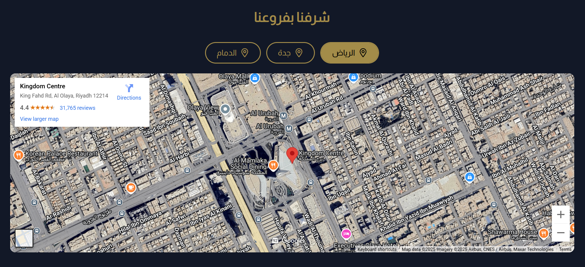 عنصر الخريطة