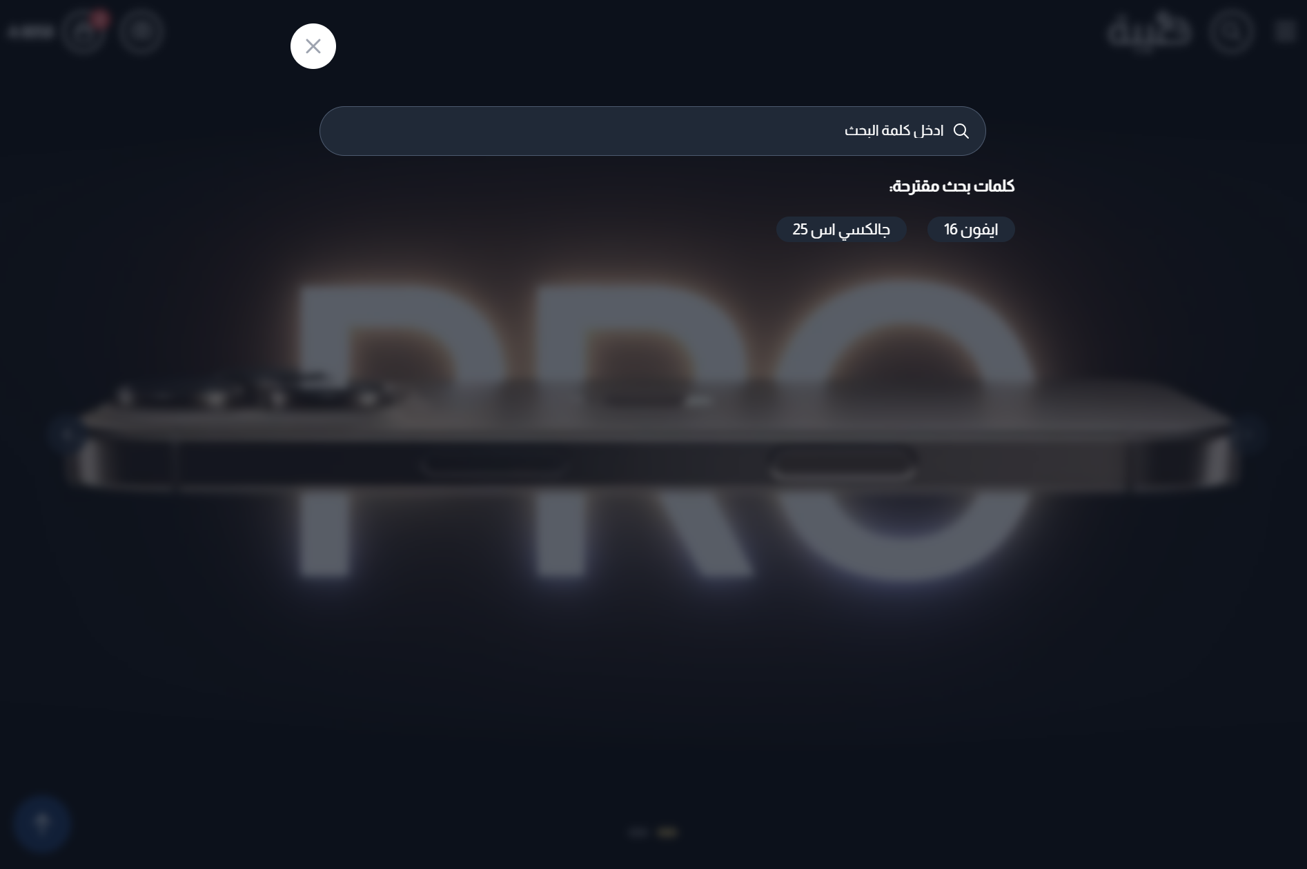 معاينة البحث في الصفحة الكاملة